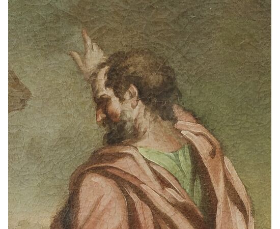 San Pietro guarisce lo storpio - Scuola italiana XVIII secolo - olio su tela