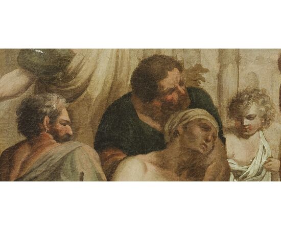 San Pietro guarisce lo storpio - Scuola italiana XVIII secolo - olio su tela