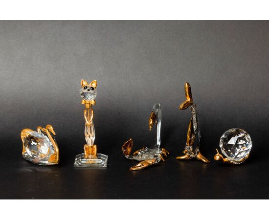 Group of 18 various Swarovski items - 1980s - Crystal and metal