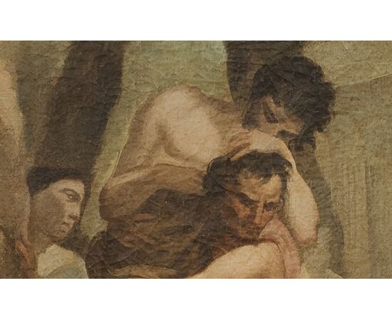 San Pietro guarisce lo storpio - Scuola italiana XVIII secolo - olio su tela