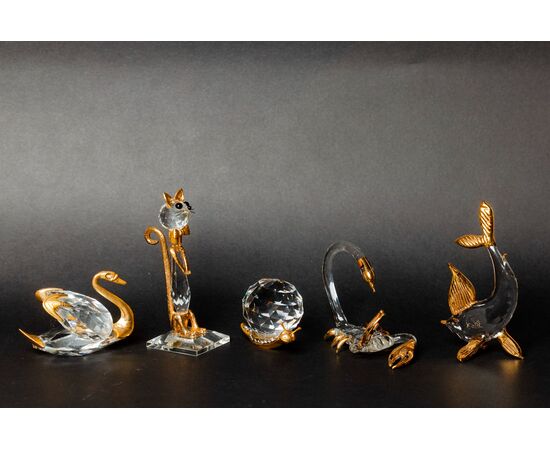 Group of 18 various Swarovski items - 1980s - Crystal and metal