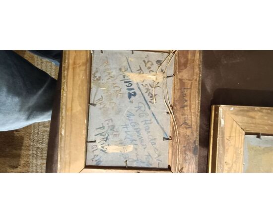 Early 20th-century triptych of English landscapes - Oil on cardboard - With initials on the back - 1912