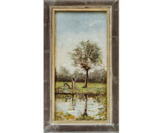 Landscape - Italy early 1900s - oil on canvas