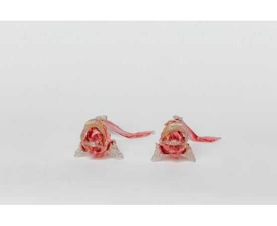 Coppia di pesci in vetro di Murano - Salviati primi anni del '900 - piccole mancanze