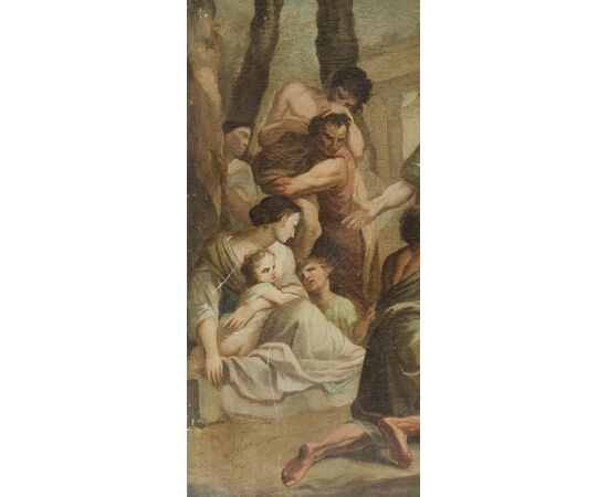 San Pietro guarisce lo storpio - Scuola italiana XVIII secolo - olio su tela