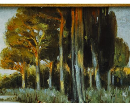 Landscape - Italy early 1900s - contemporary frame - Oil on canvas