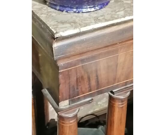 Grande consolle con specchiera e piano in marmo - Carlo X primi '800 - restauri necessari