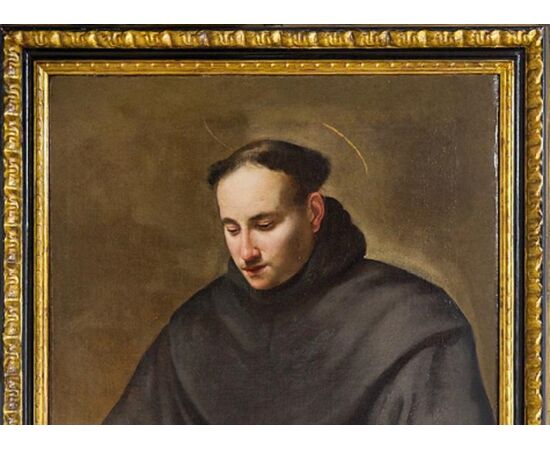 Portrait of Saint Anthony of Padua - 17th century masterpiece - oil on canvas