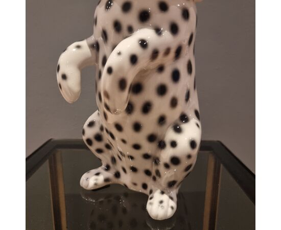 Ceramic rabbit painted with Pierrot costume