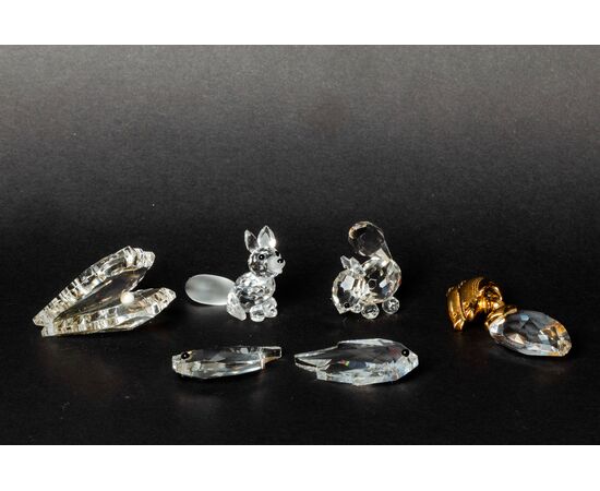 Group of 18 various Swarovski items - 1980s - Crystal and metal