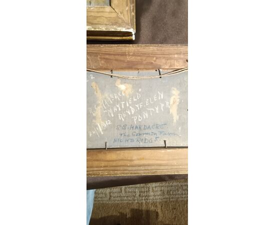 Early 20th-century triptych of English landscapes - Oil on cardboard - With initials on the back - 1912