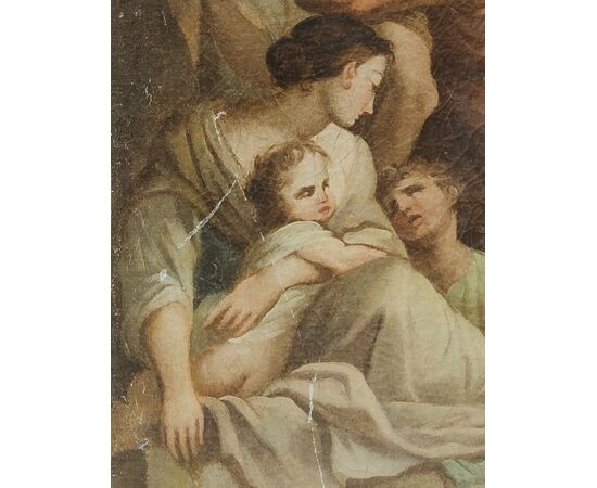 San Pietro guarisce lo storpio - Scuola italiana XVIII secolo - olio su tela