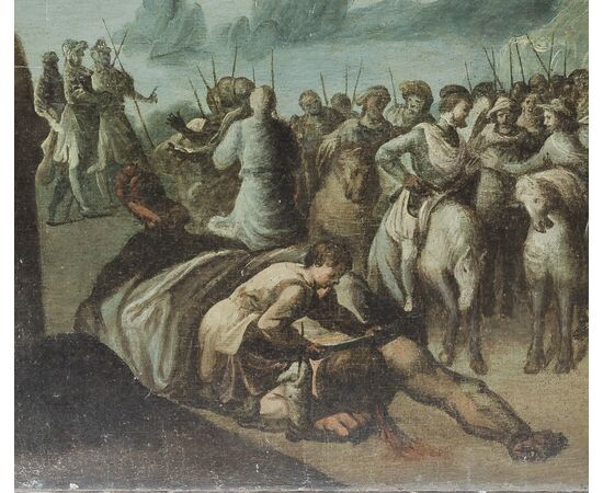 The Beheading of Goliath - Italian School 17th Century - oil on canvas