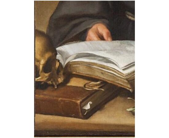 Portrait of Saint Anthony of Padua - 17th century masterpiece - oil on canvas