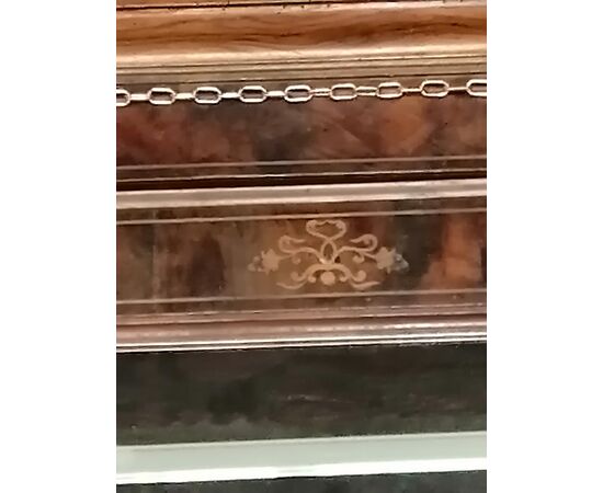 Grande consolle con specchiera e piano in marmo - Carlo X primi '800 - restauri necessari