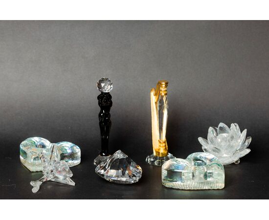 Group of 18 various Swarovski items - 1980s - Crystal and metal