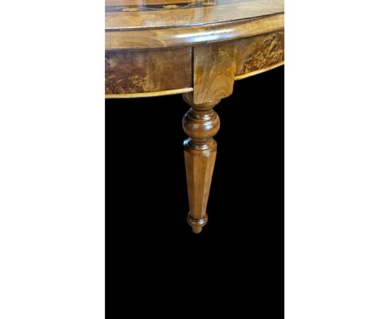 Inlaid Oval Table