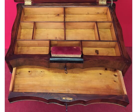 Walnut briar sewing table