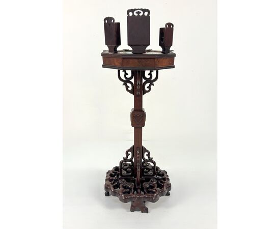 Mahogany smoking gueridon, China, second half of the 19th century