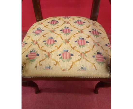 Walnut armchair Carlo X