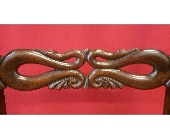 Walnut armchair Carlo X