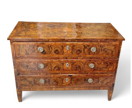 CASSETTONE IN RADICA DI ULIVO - EMILIA - FINE XVIII SEC.