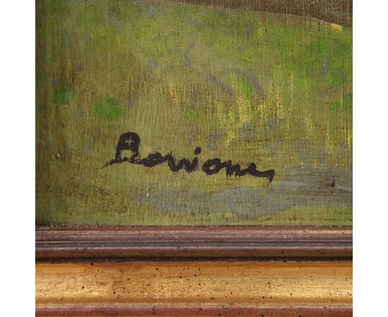 Italian signed landscape painting from 20th century