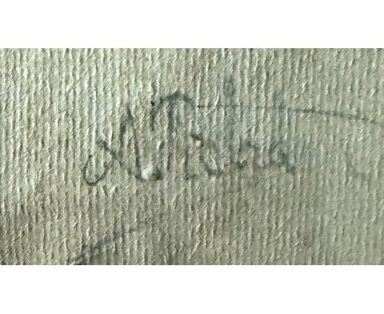 Disegno a matita e biacca su carta con soggetto neoclassico.Arturo Pietra.Bologna.