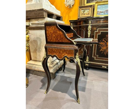 
Bonheur du Jour Napoleone III in palissandro e bois de rose