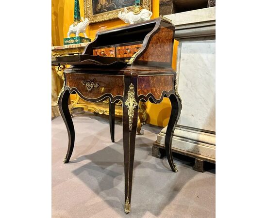 
Bonheur du Jour Napoleone III in palissandro e bois de rose