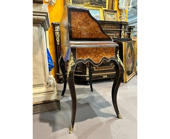 
Bonheur du Jour Napoleone III in palissandro e bois de rose