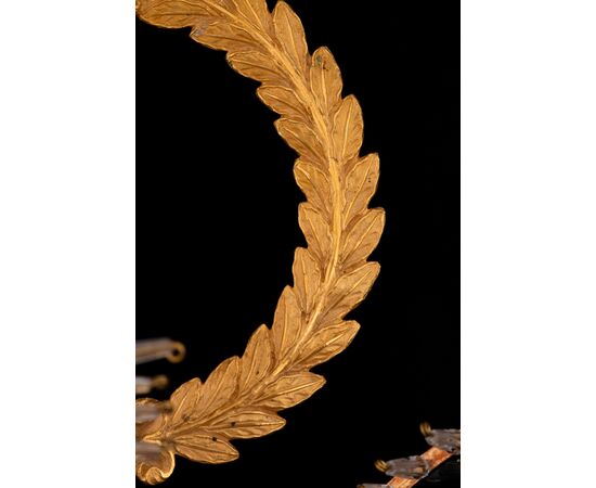 Coppia di importanti Appliques in bronzo dorato e cristallo, Francia, 1805 circa