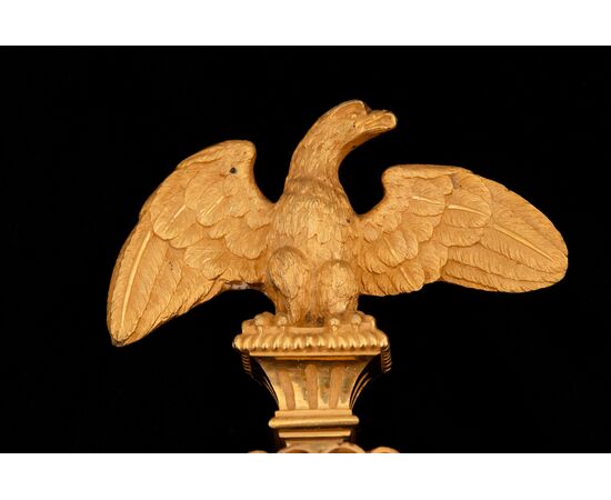 Coppia di importanti Appliques in bronzo dorato e cristallo, Francia, 1805 circa