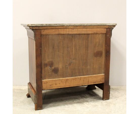 Antico cassettone comò cappuccino Luigi Filippo in noce - epoca '800