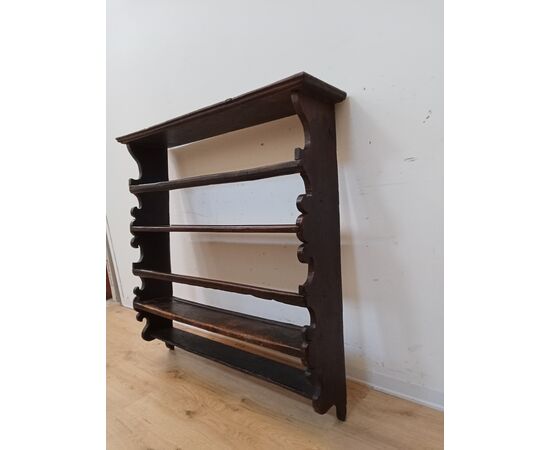 Piattaia in abete - rustica - fine '800 - scaffalatura mensola