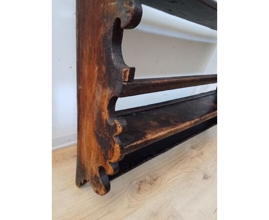 Piattaia in abete - rustica - fine '800 - scaffalatura mensola