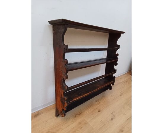 Piattaia in abete - rustica - fine '800 - scaffalatura mensola