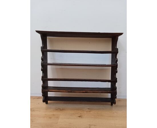 Piattaia in abete - rustica - fine '800 - scaffalatura mensola
