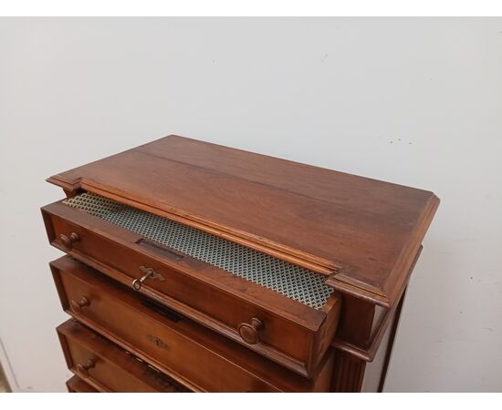 Settimino settimanale umbertino noce - fine '800 - cassettiera - cassettone