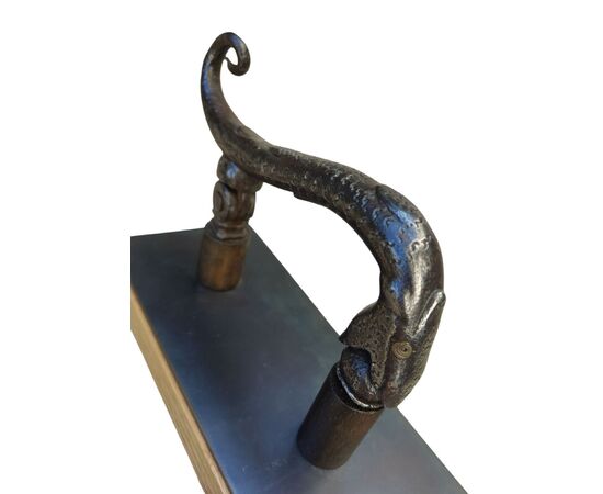 Splendid dragon-shaped door knocker Italy 17th century