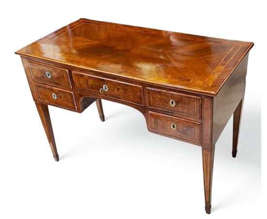 SCRIVANIA LASTRONATA IN NOCE - LOMBARDIA - LUIGI XVI