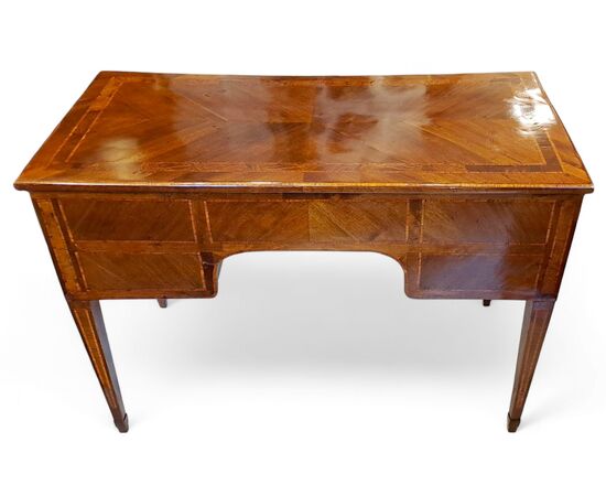 SCRIVANIA LASTRONATA IN NOCE - LOMBARDIA - LUIGI XVI