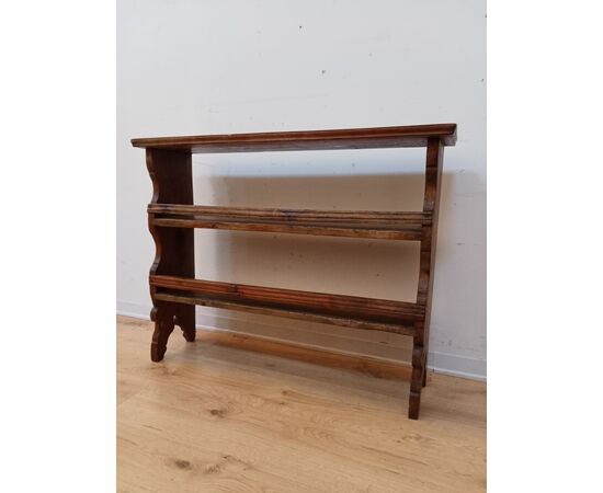 Piccola piattaia da appoggio/muro in abete - fine '800