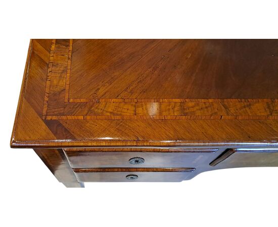 SCRIVANIA LASTRONATA IN NOCE - LOMBARDIA - LUIGI XVI