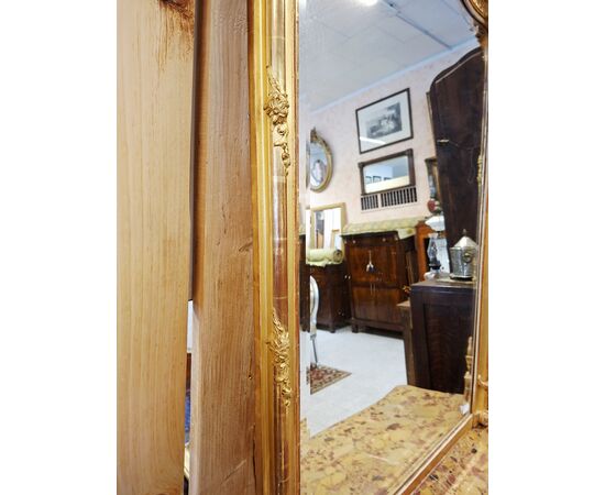 Specchio Specchiera in legno dorato 