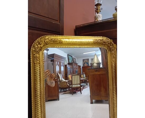 Mirror - Golden mirror with torchon motif