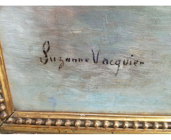 Signed flower painting