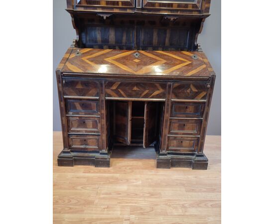 Raro scrittoio con alzata Luigi XIV