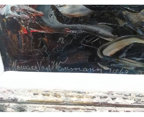 PAESAGGIO INNEVATO  CON PERSONAGGI