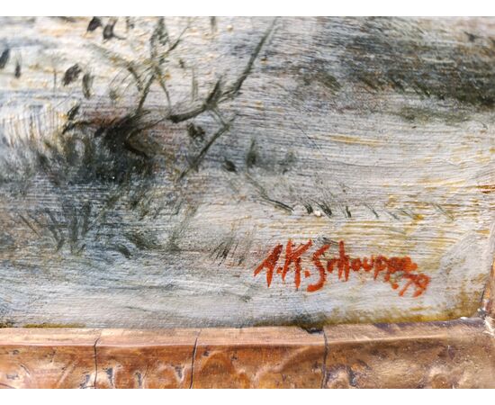 19th century winter landscape